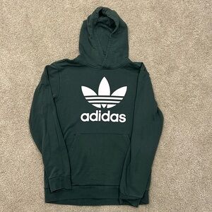 Adidas Men’s Small Hunter Green Hoodie Sweatshirt